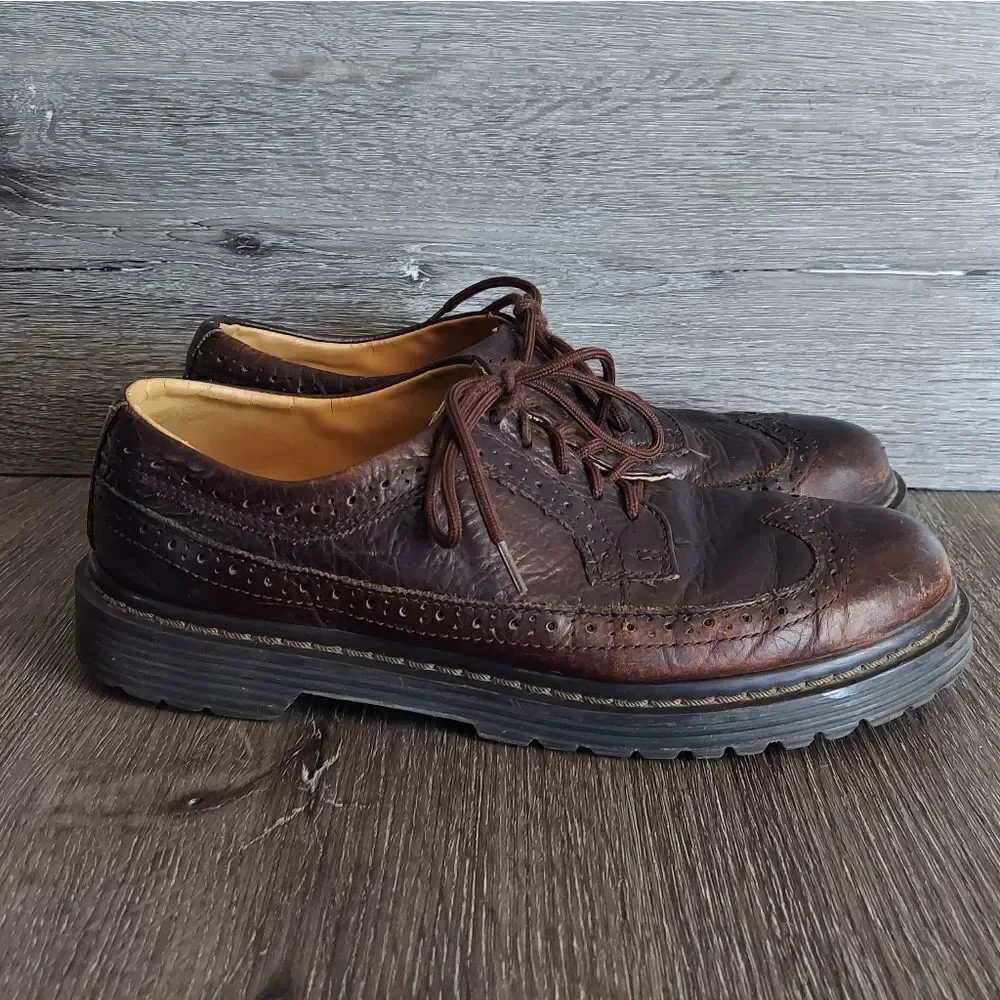 Vintage Skechers Leather Distressed Wingtip  Oxford Dress Shoes 10